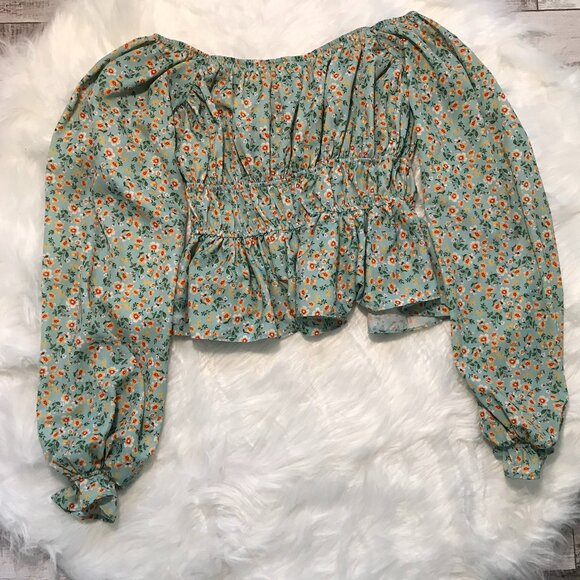VIGOSS Floral Print Blouse SIZE M - Picture 2 of 5